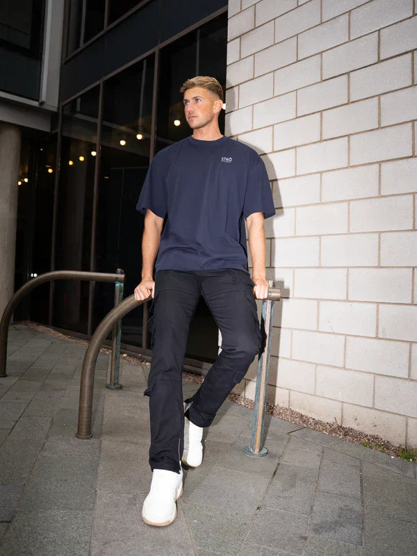 STRÔ Oversized T-shirt Navy