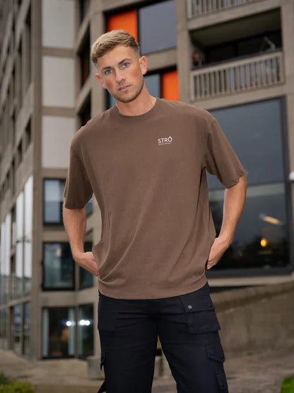 STRÔ Oversized T-shirt Brown