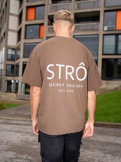 STRÔ Oversized T-shirt Brown