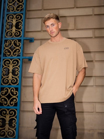 STRÔ Oversized T-shirt Beige