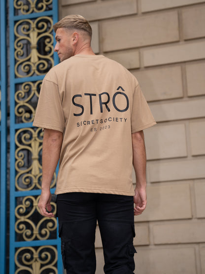 STRÔ Oversized T-shirt Beige