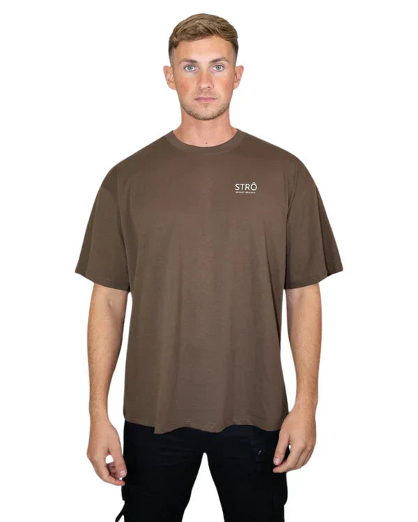 STRÔ Oversized T-shirt Brown